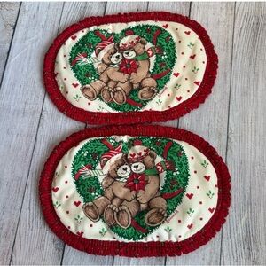 FRANCO Holiday Bear Vintage Placemats
